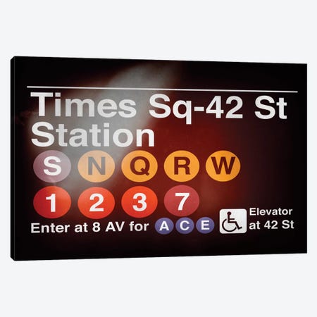 Subway Times Square - 42 Street Station Canvas Print #PHD71} by Philippe Hugonnard Canvas Print