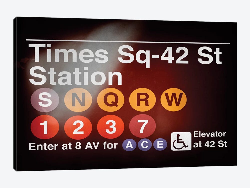 Subway Times Square - 42 Street Station by Philippe Hugonnard 1-piece Canvas Wall Art