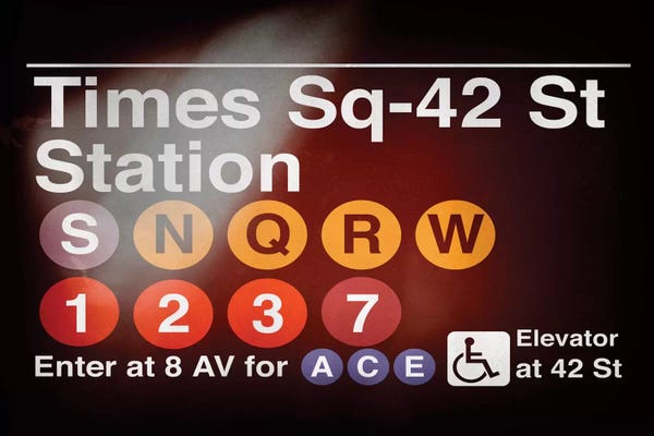 Signs: Subway Times Square - 42 Street Station by Philippe Hugonnard