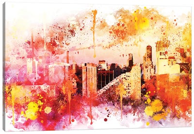 End Of The Day Canvas Art Print - NYC Watercolor