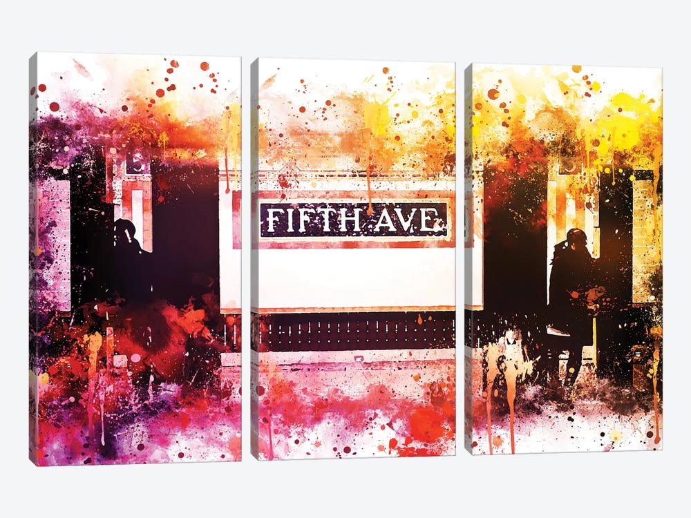 Fifth Avenue Station by Philippe Hugonnard 3-piece Canvas Art