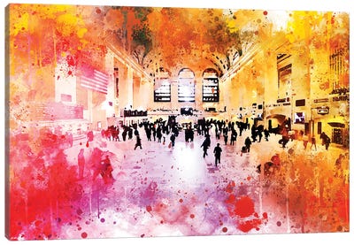 Grand Central Station Canvas Art Print - NYC Watercolor