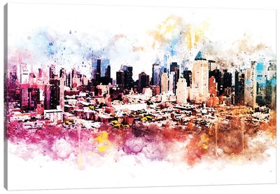 Hell's Kitchen Canvas Art Print - NYC Watercolor