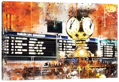 It's Time To Go Canvas Art Print - NYC Watercolor