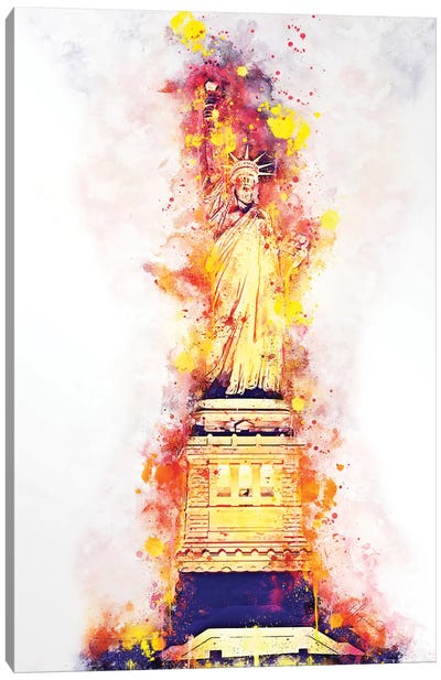 Lady Liberty Canvas Art Print - Famous Monuments & Sculptures