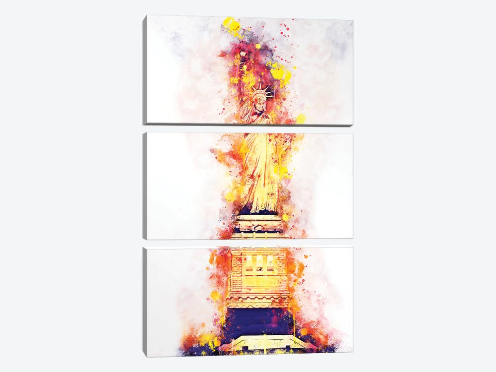 Lady Liberty by Philippe Hugonnard 3-piece Canvas Print