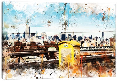 Letter Box Canvas Art Print - NYC Watercolor