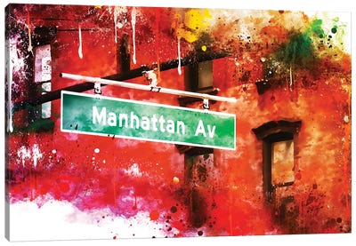 Manhattan Avenue Canvas Art Print - NYC Watercolor