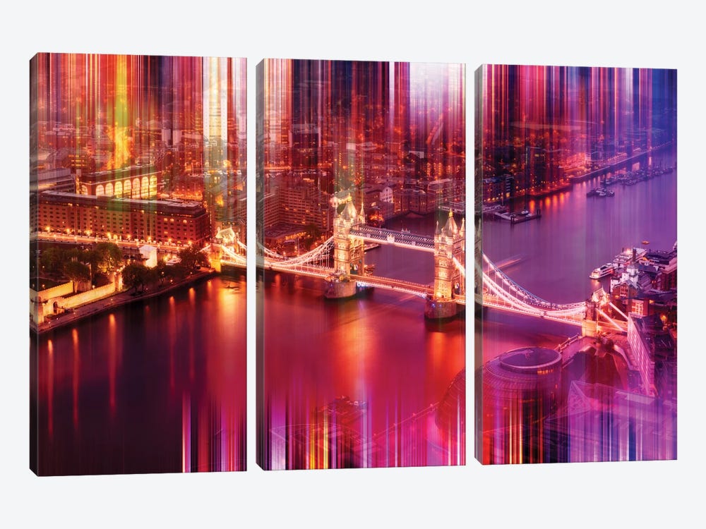 Famous Tower Bridge by Philippe Hugonnard 3-piece Canvas Artwork