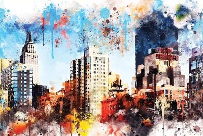 Manhattan Buildings by Philippe Hugonnard framed canvas print