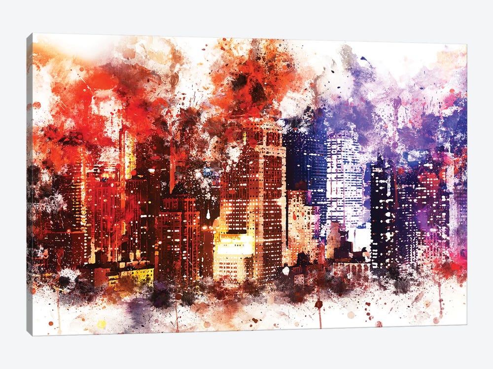 Manhattan By Night by Philippe Hugonnard 1-piece Canvas Artwork