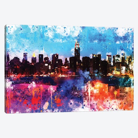 Manhattan Colors Sunset Canvas Print #PHD744} by Philippe Hugonnard Canvas Art