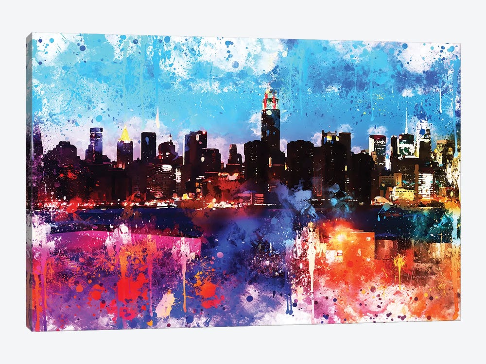 Manhattan Colors Sunset by Philippe Hugonnard 1-piece Canvas Art Print