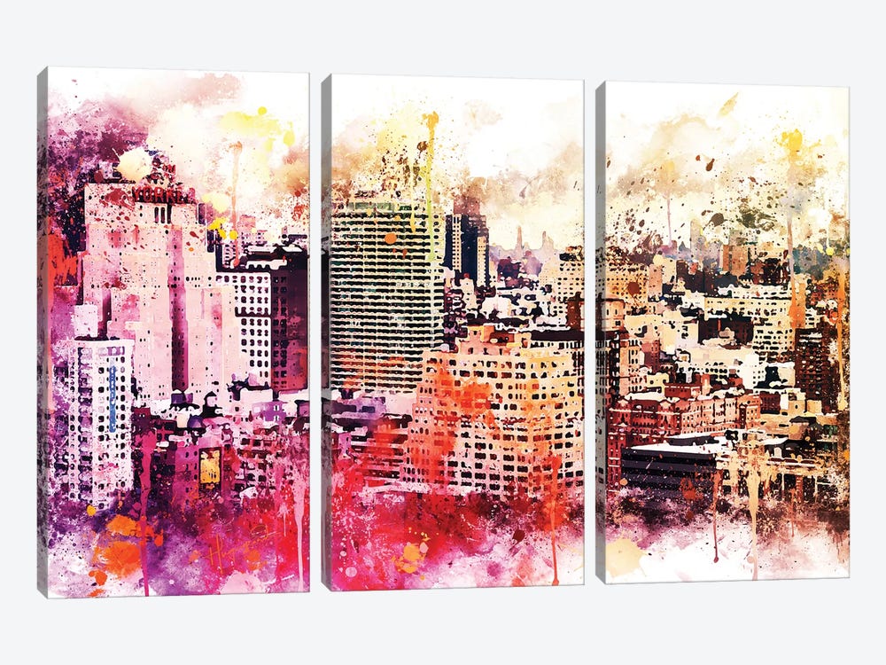 Manhattan District by Philippe Hugonnard 3-piece Canvas Art