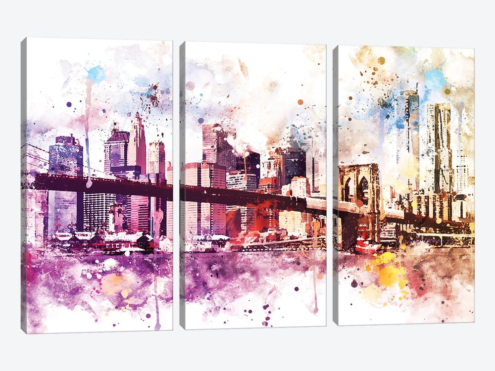 New York Dreams by Philippe Hugonnard 3-piece Canvas Wall Art