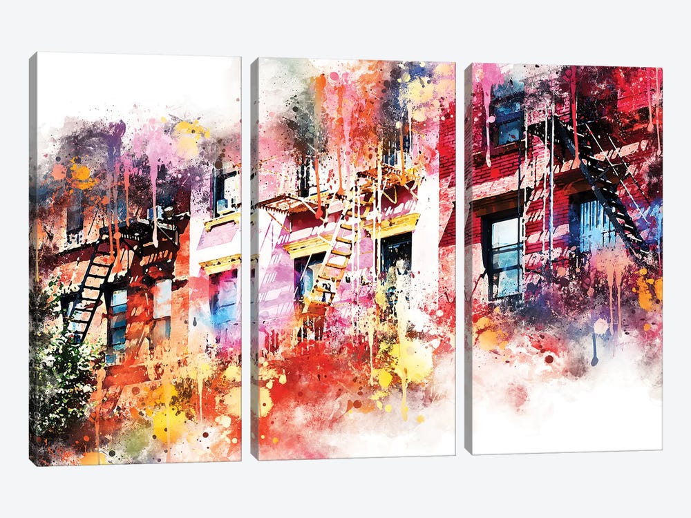 New York Facades by Philippe Hugonnard 3-piece Canvas Art Print