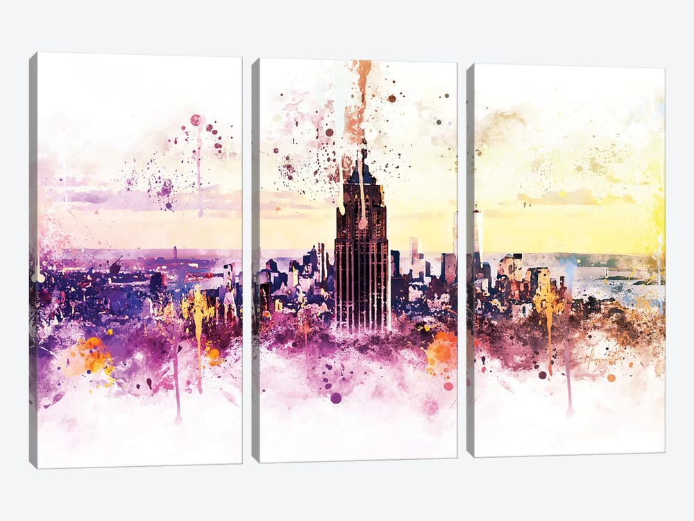 New York Skyline by Philippe Hugonnard 3-piece Canvas Artwork