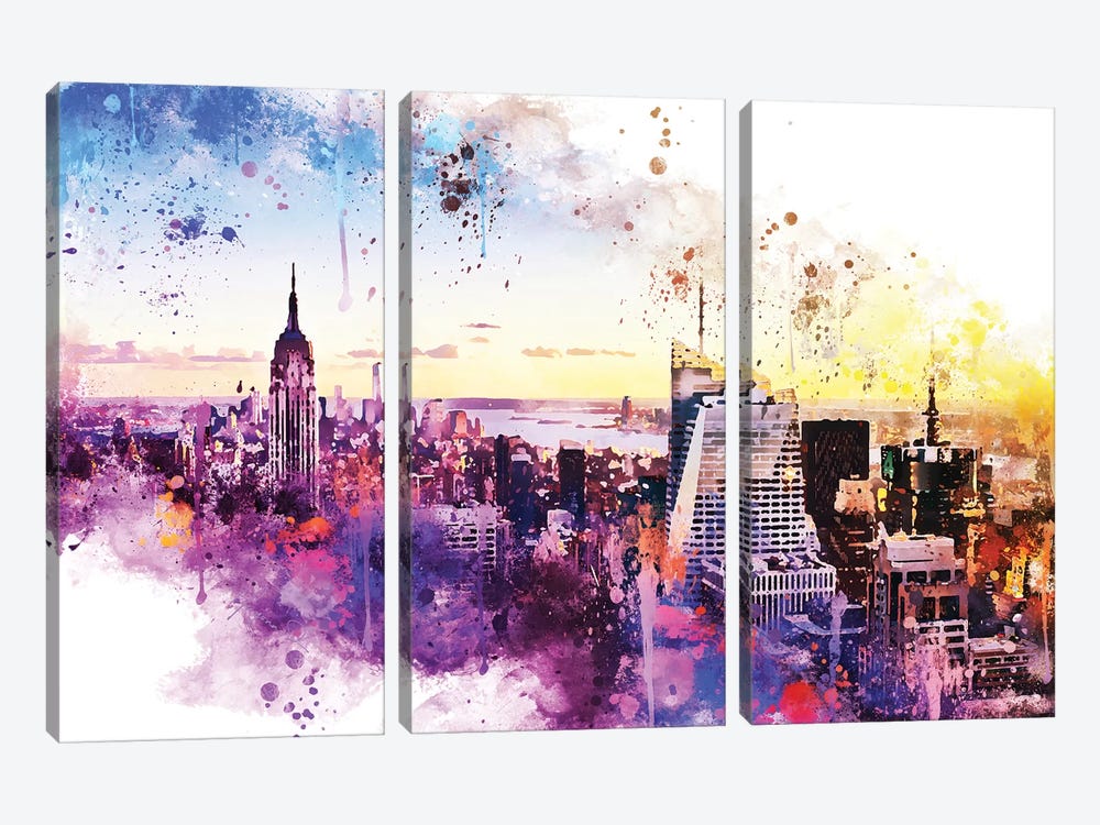 New York Skyline II by Philippe Hugonnard 3-piece Canvas Print