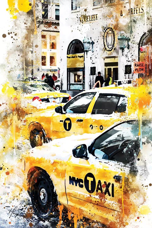 New York Taxis by Philippe Hugonnard wall art