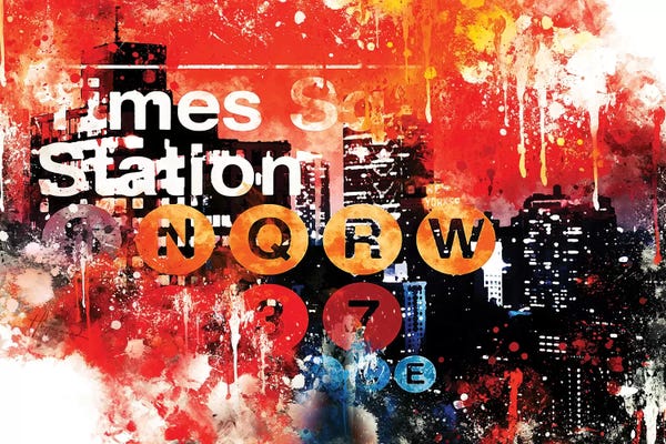 Signs: Subway Red Night by Philippe Hugonnard