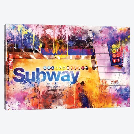 Subway Station Canvas Print #PHD769} by Philippe Hugonnard Canvas Print