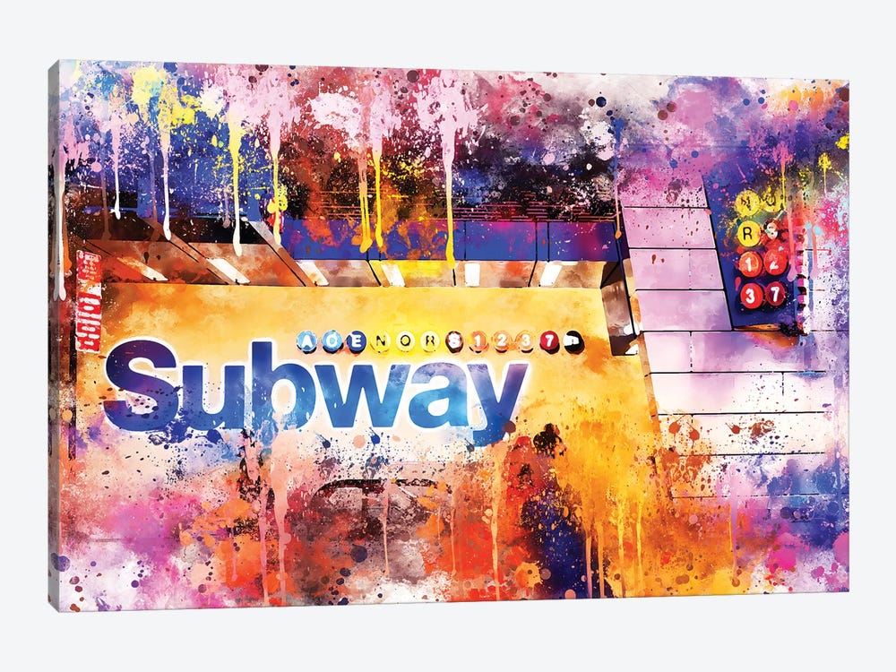 Subway Station by Philippe Hugonnard 1-piece Canvas Artwork