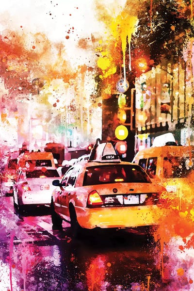 Taxis Night by Philippe Hugonnard framed canvas print