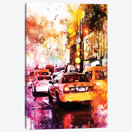 Taxis Night Canvas Print #PHD772} by Philippe Hugonnard Canvas Artwork