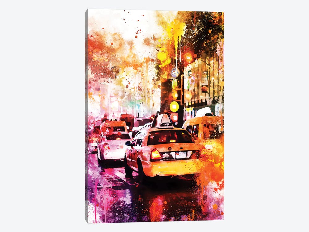 Taxis Night by Philippe Hugonnard 1-piece Canvas Artwork