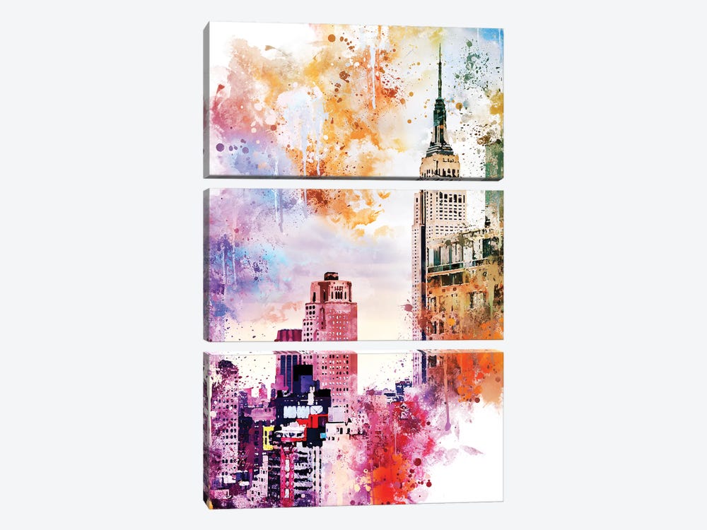 The Empire State Building by Philippe Hugonnard 3-piece Canvas Art