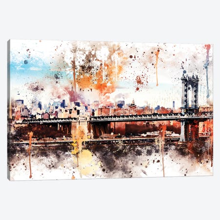 The Manhattan Bridge Canvas Print #PHD775} by Philippe Hugonnard Canvas Art Print