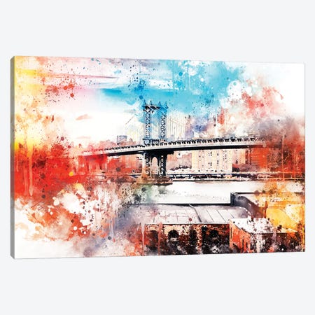 The Manhattan Bridge IV Canvas Print #PHD778} by Philippe Hugonnard Canvas Art