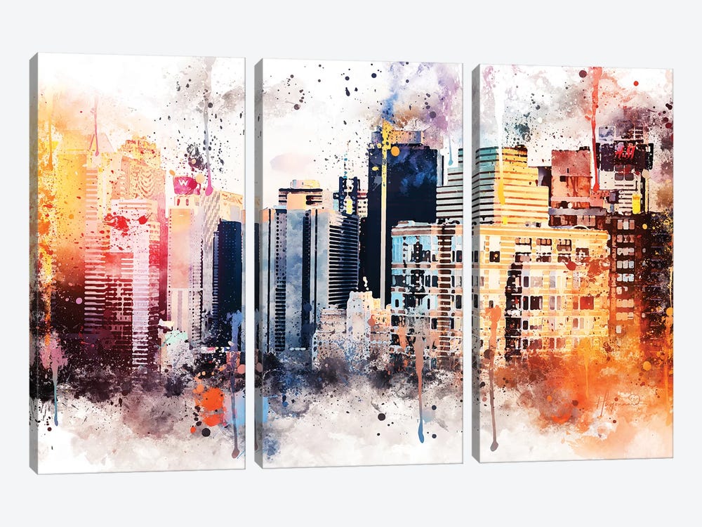 The Skyscrapers by Philippe Hugonnard 3-piece Canvas Art