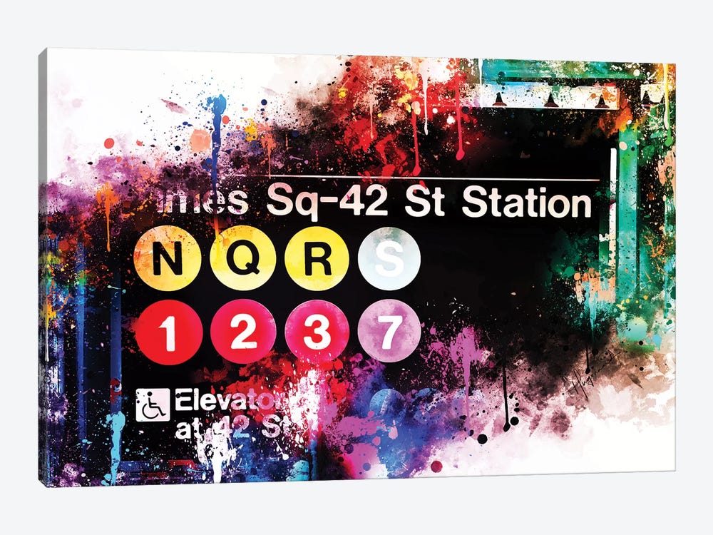 Times Sq 42 St Station by Philippe Hugonnard 1-piece Canvas Wall Art