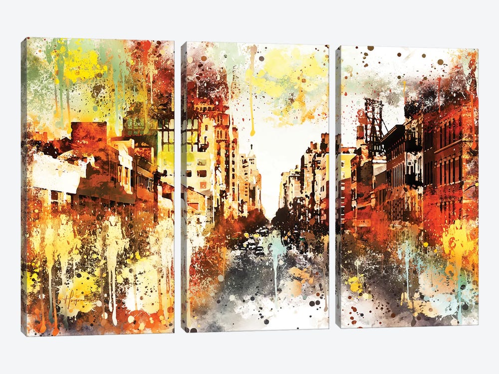 Urban Street by Philippe Hugonnard 3-piece Canvas Artwork