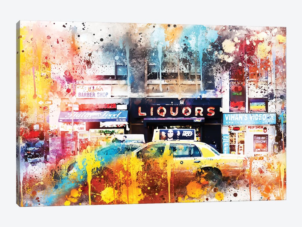 Urban Taxi by Philippe Hugonnard 1-piece Canvas Art Print