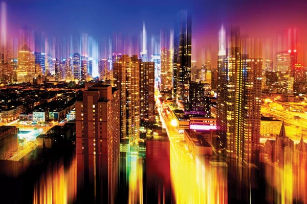 Philippe Hugonnard: Manhattan Night by Philippe Hugonnard