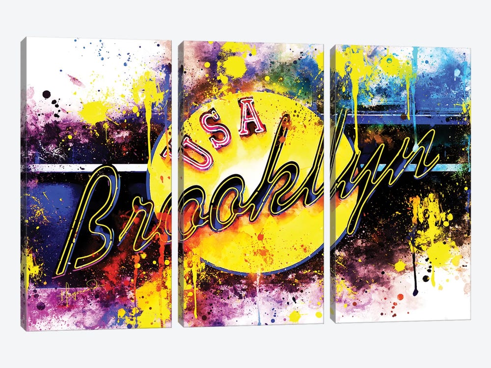 Yellow Brooklyn by Philippe Hugonnard 3-piece Art Print