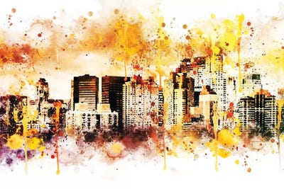 Yellow Skyline by Philippe Hugonnard canvas print
