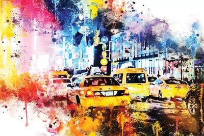 Yellow Taxis by Philippe Hugonnard acrylic art print