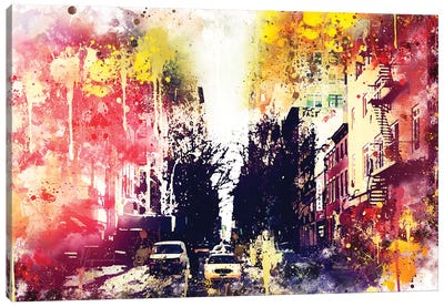 Yellow Touch Canvas Art Print - NYC Watercolor