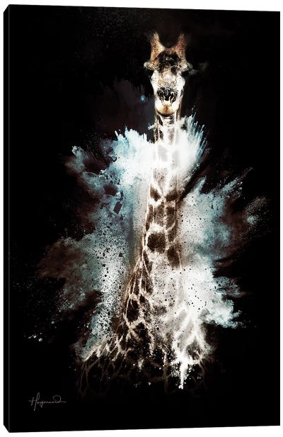 The Giraffe Canvas Art Print - Wild Explosions