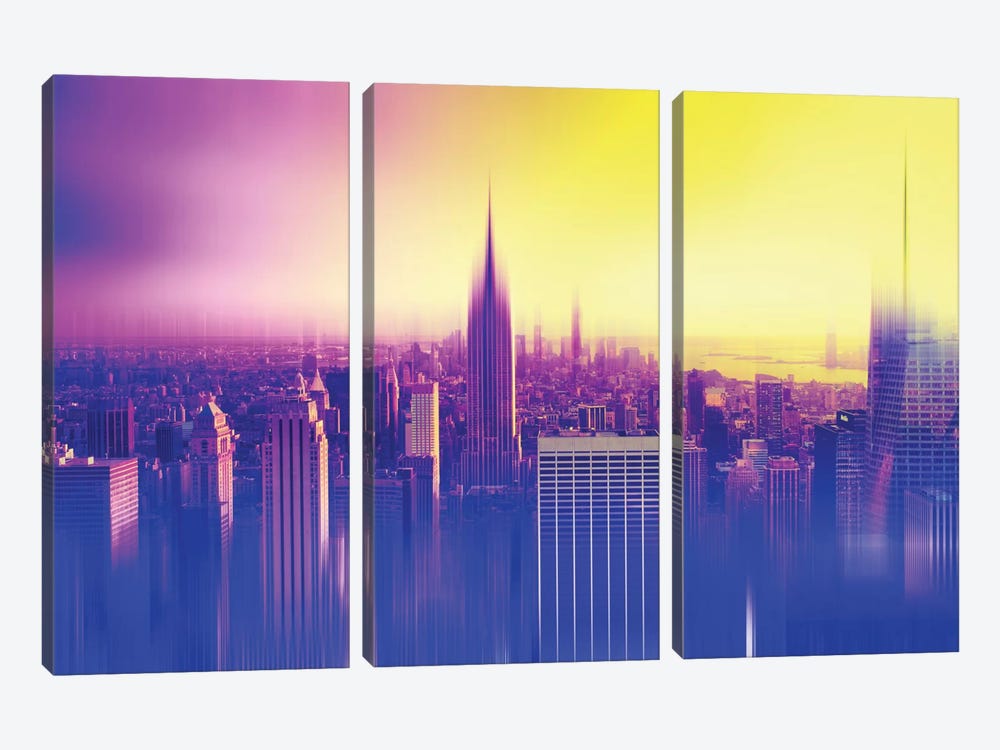 New York Colors by Philippe Hugonnard 3-piece Canvas Artwork
