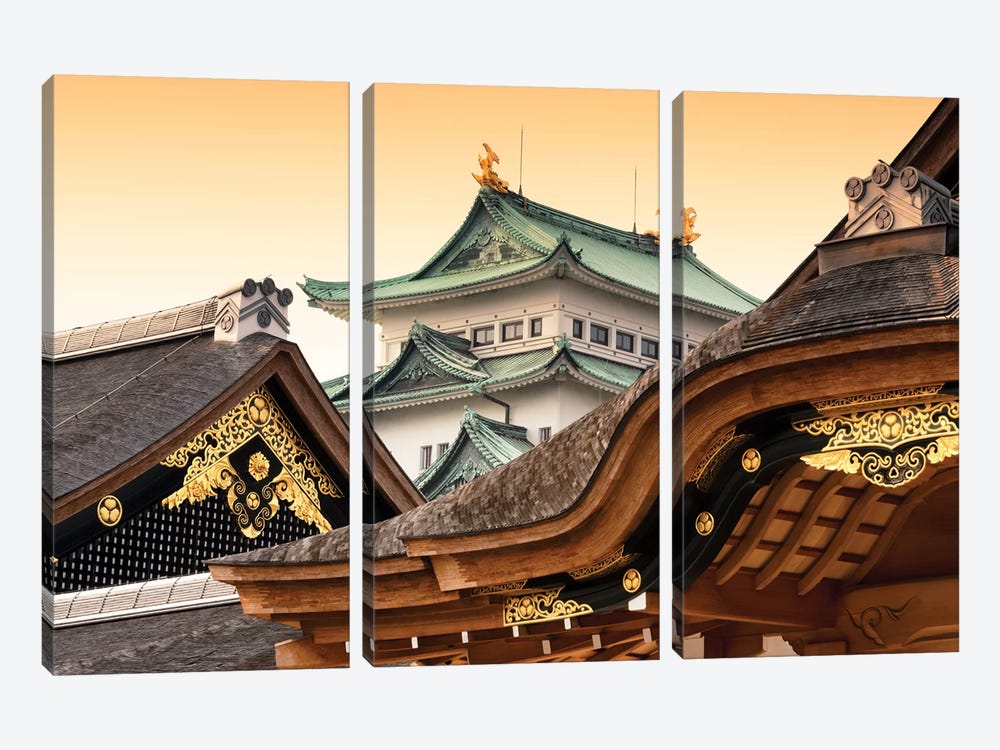 Nagoya Castle At Sunset by Philippe Hugonnard 3-piece Canvas Art