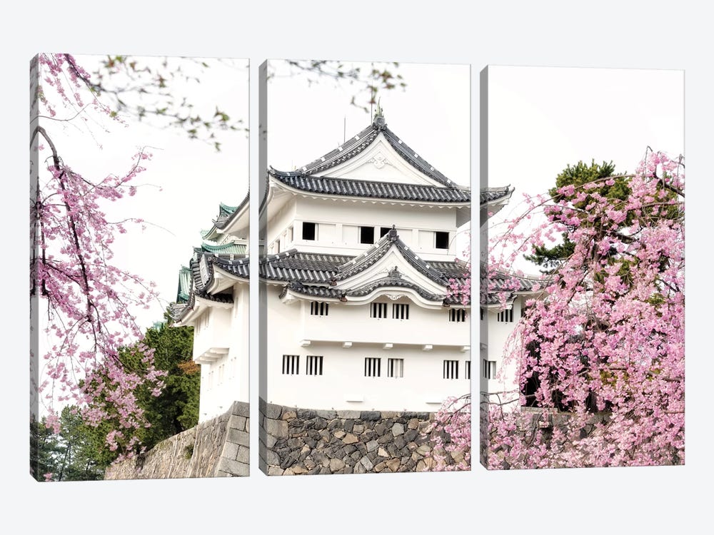 Sakura Nagoya Castle by Philippe Hugonnard 3-piece Art Print