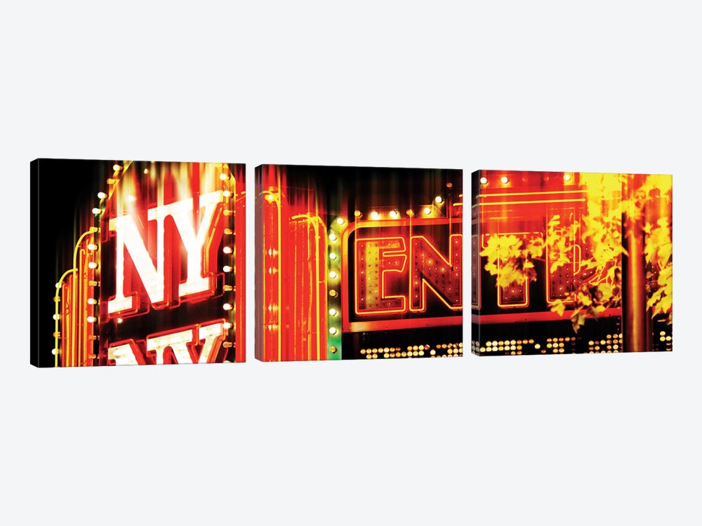 NY Sign by Philippe Hugonnard 3-piece Canvas Artwork
