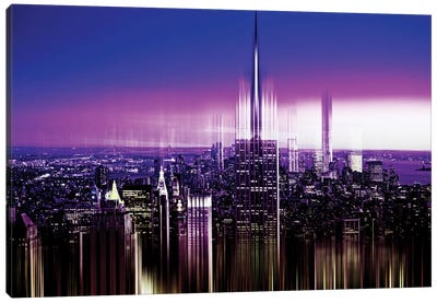 NYC Purple Night Canvas Art Print