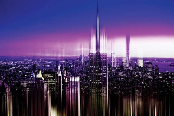 Philippe Hugonnard: NYC Purple Night by Philippe Hugonnard