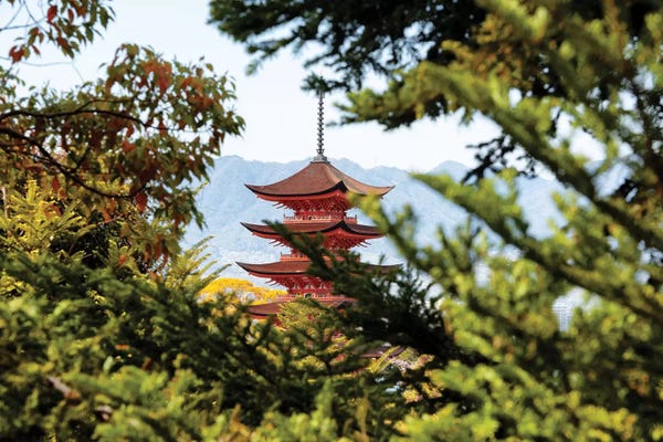 Itsukushima (Miyajima): Pagoda In Miyajima by Philippe Hugonnard