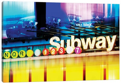 NYC Subway Canvas Art Print - Color Pop Photography